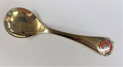 Georg Jensen. Sterling silver gold-plated year spoon 1994. Length 15 cm.
