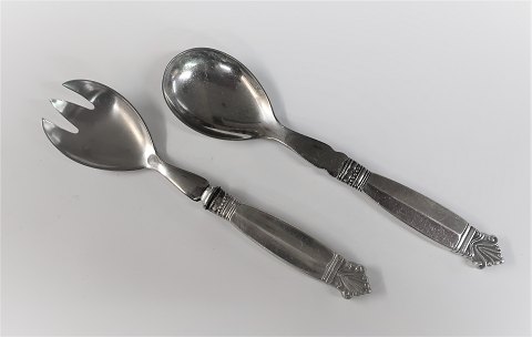 Georg Jensen. Silver cutlery (925). Acanthus. Cucumber set with steel. Length 15 cm.