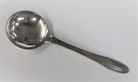 Georg Jensen. Silver cutlery. Sterling (925). Beaded. Soup spoon round. Length 16.5 cm.