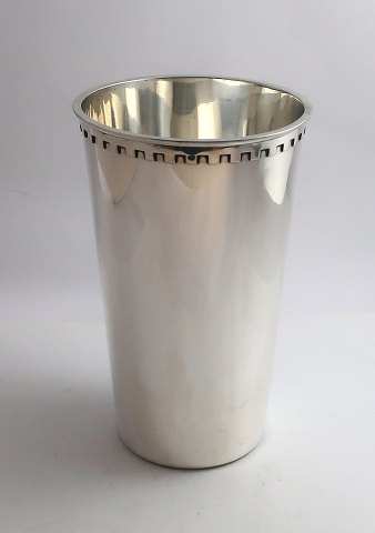 Georg Jensen. Sterling silver vase (925). Bernadotte. Height 18.7 cm.