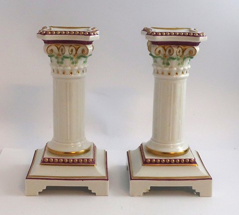 Royal Copenhagen. Candlesticks. A pair. Height 17 cm. (1 quality)