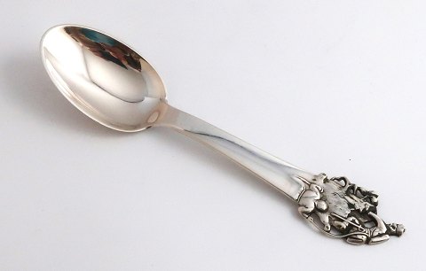 H. C. Andersen fairytale spoon. Silver cutlery. Tinder-box. Silver (830). Length 
15 cm.