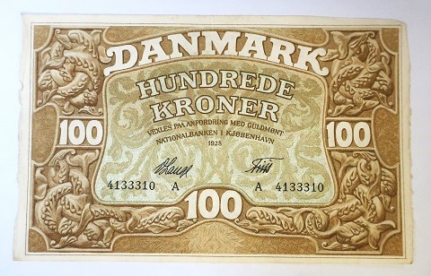 Denmark. DKK 100 banknote 1928