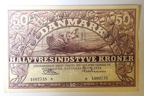 Denmark. Banknote 50 kr 1954 n