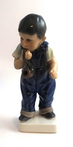 Dahl Jensen. Porcelain figure. Boy with pipe. Model 1027. Height 17 cm. (1 
quality)