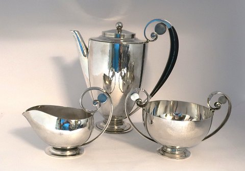 Georg Jensen. Coffee service. Sterling (925). Design Johan Rohde. Model 321A. 
Produced 1933 - 1945.