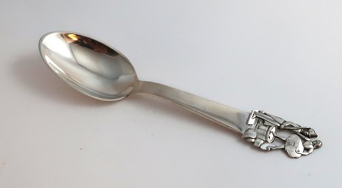 H. C. Andersen fairy tale. Child spoon. Silver cutlery. The Brave Tin Soldier. 
Silver (830). Length 15 cm