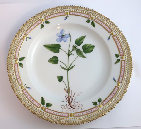 Royal Copenhagen Flora Danica. Dinner plate. Design # 3549. Diameter 25 cm. (1 quality). Viola montana L