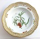 Royal Copenhagen. Flora danica. Deep plate with openwork edge. Diameter 24.5 cm. 
Model 3547. (1 quality). Hippophae rhamnoides L