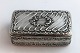 German silver pill box (800). Length 50 mm. Height 15 mm.