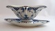 Royal Copenhagen. Blue Fluted Half Lace. Gravy bowl. Model 585. Length 24 cm. (2 
quality).