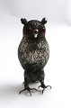 Vinaigrette. Silver owl with eyes of 2 red stones (830). Height 8.5 cm