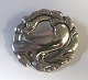 Georg Jensen. Sterling silver brooch. Model 165. Diameter 4 cm.