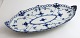 Royal Copenhagen. Blue fluted, full lace. Pickle dish. Model 1115. Length 24,5 
cm. (3 quality).