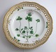 Royal Copenhagen. Flora Danica plate w. open-work border. Diameter 25 cm. Model 3553. (1 quality). Lamium intermedium Fr