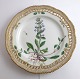 Royal Copenhagen Flora Danica. Lunch plate with open-work border. Design # 3554. Diameter 23 cm. (1 quality). Ajuga reptans L