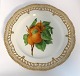 Royal Copenhagen Flora Danica, fruit plate. Lunch plate with open-work border. Design # 429/3554. Diameter 23 cm. (1 quality).