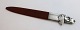 Letter knife with dog head motif in silver. (830). Length 20.2 cm