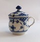 Royal Copenhagen. Blue Fluted, half lace. Mustard jar. Model 744. Height 8.5 cm. (1 quality). Produced before 1923.