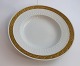 Royal Copenhagen. Fan with gold. Deep dessert plate. Diameter 22 cm. Model 11515. (1 quality)